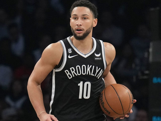 BROOKLYN, NY - OCTOBER 19: Ben Simmons #10 of the Brooklyn Nets dribbles the ball during the game against the New Orleans Pelicans on October 19, 2022 at Barclays Center in Brooklyn, New York. Mandatory Copyright Notice: Copyright 2022 NBAE