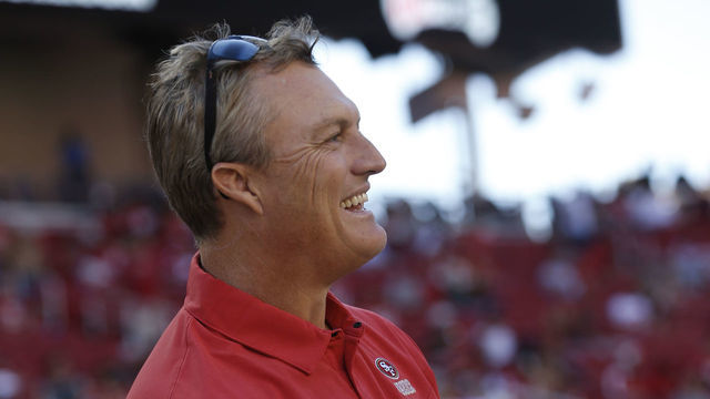 SANTA CLARA, CA - AUGUST 12: General Manager John Lynch of the San Francisco 49ers before the game against the Green Bay Packers at Levi's Stadium on August 12, 2022 in Santa Clara, California. The 49ers defeated the Packers 28-21.