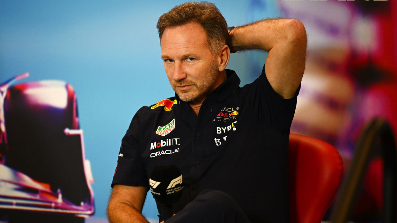 AUSTIN, TEXAS - OCTOBER 22: Red Bull Racing Team Principal Christian Horner attends the Team Principals Press Conference prior to final practice ahead of the F1 Grand Prix of USA at Circuit of The Americas on October 22, 2022 in Austin, Texas.