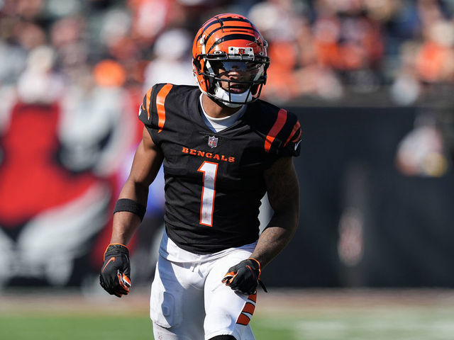 AFC wide receiver Ja'Marr Chase of the Cincinnati Bengals runs with News  Photo - Getty Images