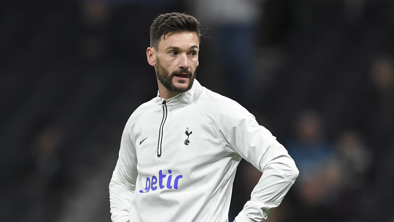 LONDON, ENGLAND - OCTOBER 26: goalkeeper Hugo Lloris of Tottenham Hotspur looks on prior to the UEFA Champions League group D match between Tottenham Hotspur and Sporting CP at Tottenham Hotspur Stadium on October 26, 2022 in London, United Kingdom.