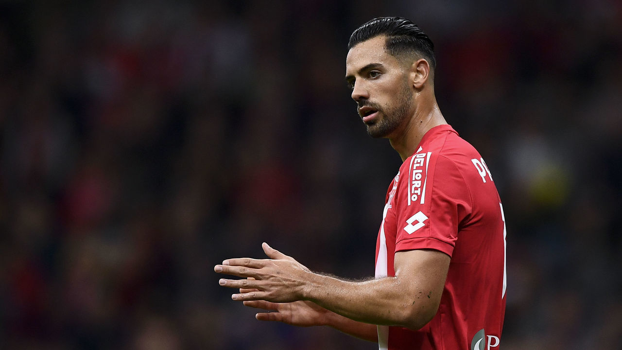 STADIO GIUSEPPE MEAZZA, MILAN, ITALY - 2022/10/22: Pablo Mari of AC Monza gestures during the Serie A football match between AC Milan and AC Monza. AC Milan won 4-1 over AC Monza.