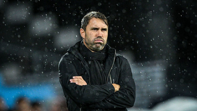 VIGO, SPAIN - OCTOBER 24: Head coach, Eduardo Coudet of RC Celta reacts during the LaLiga Santander match between RC Celta and Getafe CF at Estadio Balaidos on October 24, 2022 in Vigo, Spain.