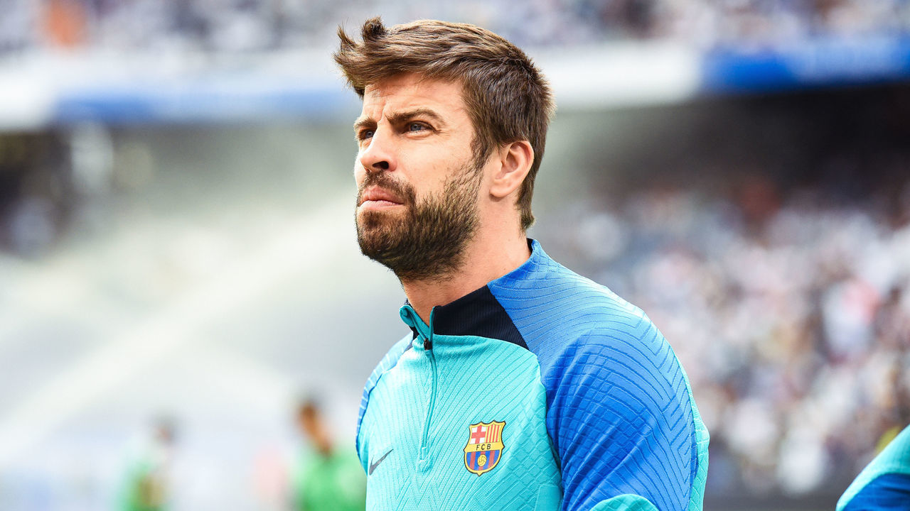 Gerard Pique during La Liga match between Real Madrid CF and FC Barcelona at Estadio Santiago Bernabeu on October 16, 2022 in Madrid, Spain.