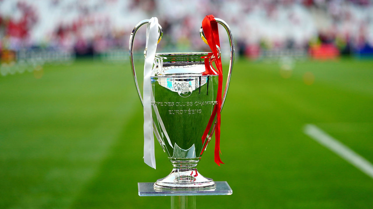 A general view of the UEFA Champions League Trophy ahead of the UEFA Champions League Final at the Stade de France, Paris. Picture date: Saturday May 28, 2022.