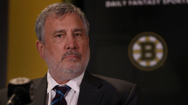 (071122 Boston, MA): Cam Neely ,president, takes a question as the Boston Bruins introduce their new head coach, Jim Montgomery, during a press conference at the TD Garden on Monday,July 11, 2022 in Boston, MA.