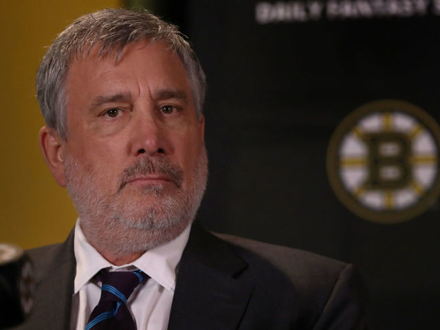 (071122 Boston, MA): Cam Neely ,president, takes a question as the Boston Bruins introduce their new head coach, Jim Montgomery, during a press conference at the TD Garden on Monday,July 11, 2022 in Boston, MA.