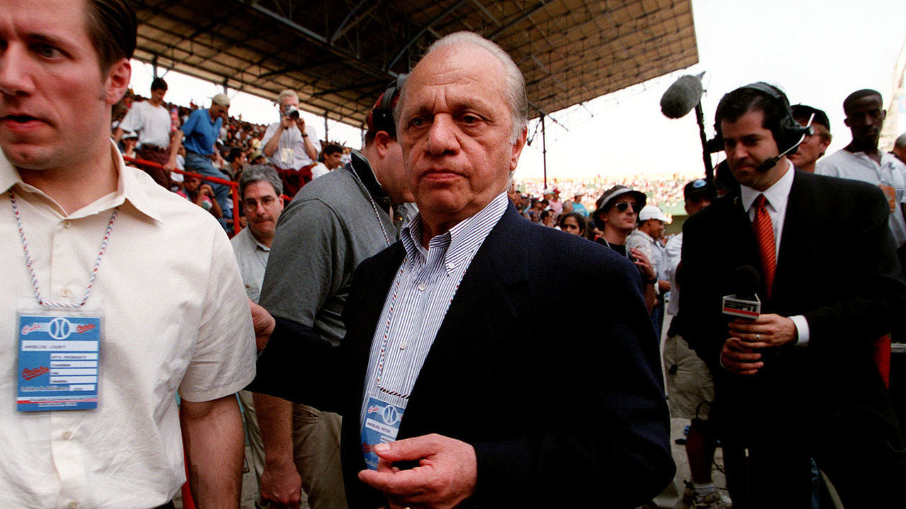 387419 04: Baltimore Orioles owner Peter Angelos at the historic game between the Cuban National baseball team and the Baltimore Orioles at LatinoAmericana Stadium in Havana, Cuba March 28, 1999. The game was the first appearance by a United States baseball team in Cuba in 40 years. (Photo by Mario Tama