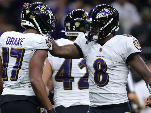 Drake, Houston lead Ravens past Saints for third straight win