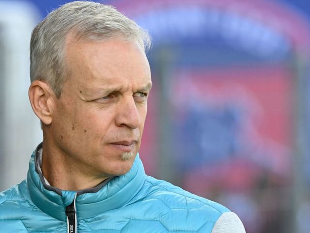 Bruno Troyes' French head coach Bruno Irles looks on during the French L1 football match between Clermont Foot 63 and ES Troyes AC at Stade Gabriel Montpied in Clermont-Ferrand, central France on September 18, 2022.