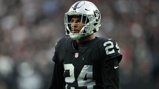 LAS VEGAS, NEVADA - SEPTEMBER 18: Safety Johnathan Abram #24 of the Las Vegas Raiders prepares for a play during the second half of a game against the Arizona Cardinals at Allegiant Stadium on September 18, 2022 in Las Vegas, Nevada.