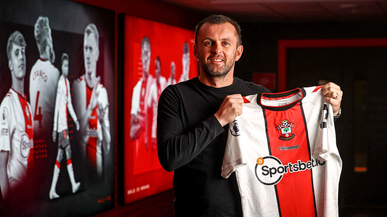 SOUTHAMPTON, ENGLAND - NOVEMBER 09: Nathan Jones joins Southampton FC as their new First Team Manager, pictured at St Mary's Stadium on November 09, 2022 in Southampton, England.