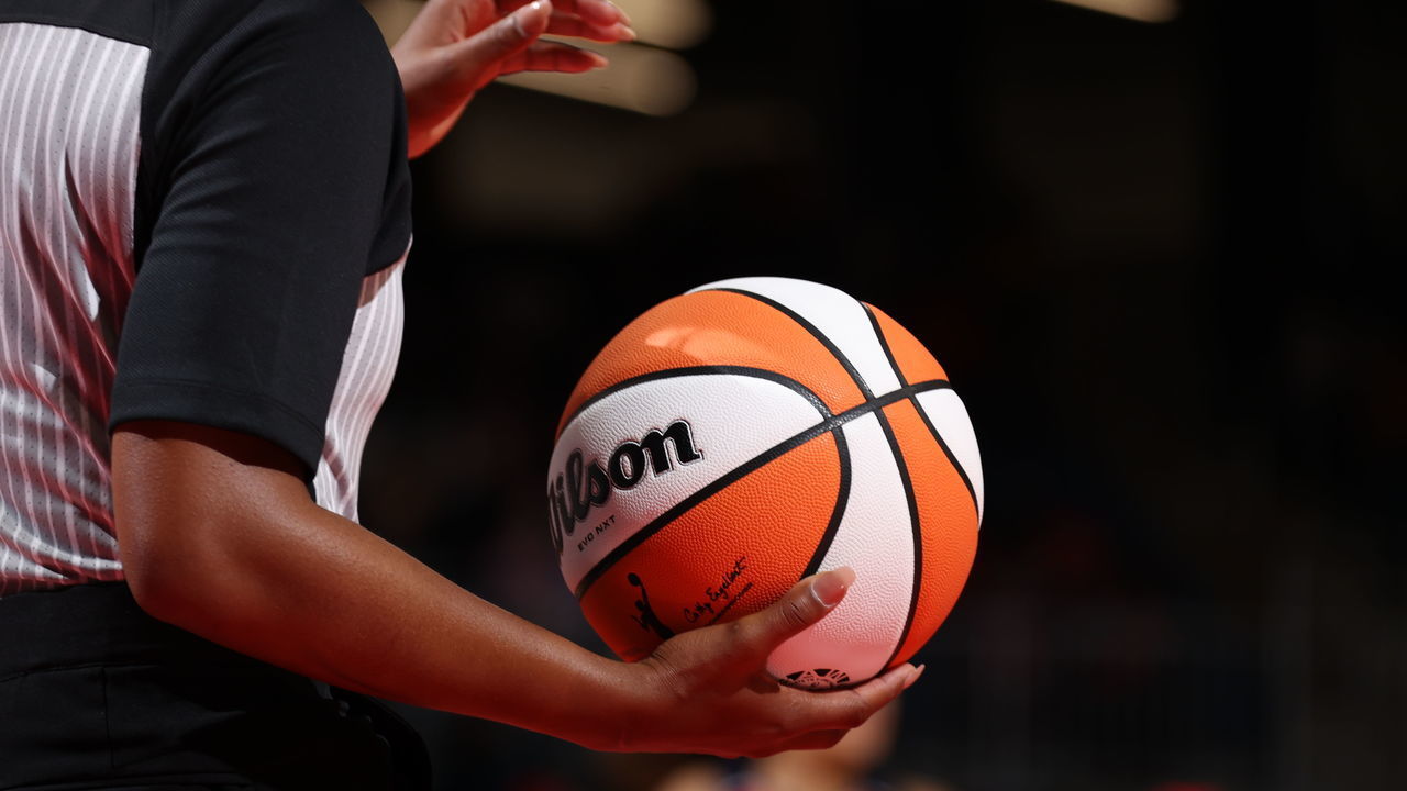 WASHINGTON, DC - MAY 13: A generic basketball photo of the Official Wilson basketball during the game between the Dallas Wings and the Washington Mystics on May 13, 2022 at Capital One Arena in Washington, DC. Mandatory Copyright Notice: Copyright 2022 NBAE