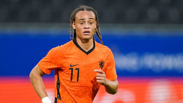 LEUVEN, BELGIUM - SEPTEMBER 23: Xavi Simons of Netherlands U21 looks on during the Friendly Game match between Belgium U21 and Netherlands U21 at the King Power At Den Dreef Stadion on September 23, 2022 in Leuven, Belgium
