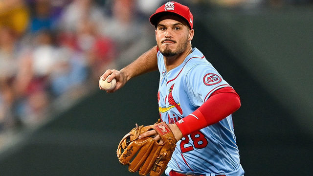 DENVER, CO - JULY 03: Nolan Arenado #28 of the St. Louis Cardinals throws to first base after fielding a ground ball against the Colorado Rockies at Coors Field on July 3, 2021 in Denver, Colorado.