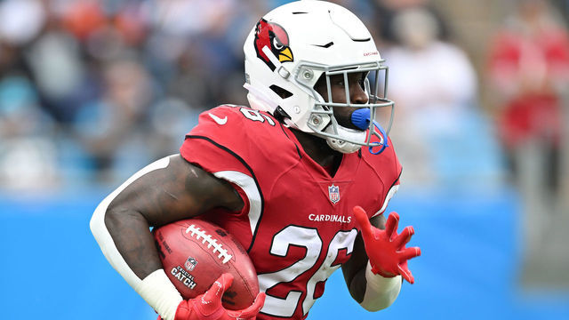 CHARLOTTE, NORTH CAROLINA - OCTOBER 02: Eno Benjamin #26 of the Arizona Cardinals returns the opening kick off during the first quarter against the Carolina Panthers at Bank of America Stadium on October 02, 2022 in Charlotte, North Carolina.