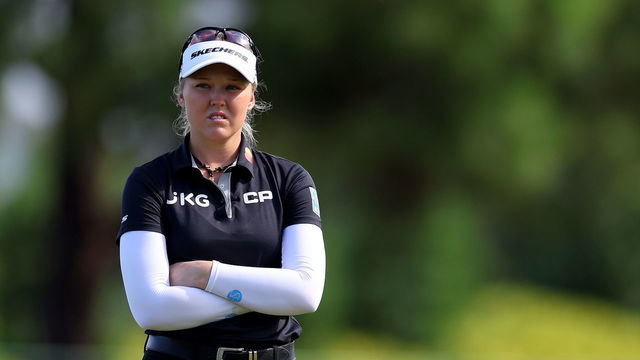 BELLEAIR, FLORIDA - NOVEMBER 11: Brooke Henderson of Canada looks on during the first round of the Pelican Women's Championship at Pelican Golf Club on November 11, 2022 in Belleair, Florida.