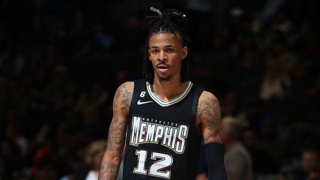 MEMPHIS, TN - NOVEMBER 11: Ja Morant #12 of the Memphis Grizzlies stands on the court during the game against the Minnesota Timberwolves on NOVEMBER 11, 2022 at FedExForum in Memphis, Tennessee. Mandatory Copyright Notice: Copyright 2022 NBAE