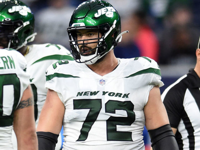 Houston, Texas, USA. November 28, 2021: A New York Jets helmet