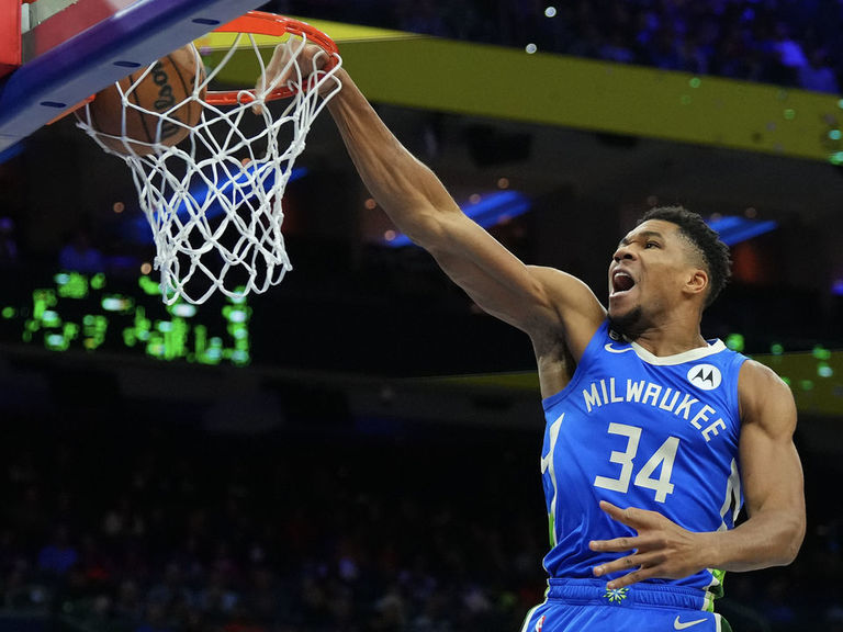 Giannis explains ladder incident; 76ers' Harrell sheds light on