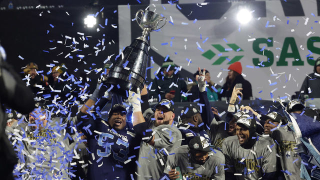 REGINA, SK - NOVEMBER 20 - as the Toronto Argonauts beat the Winnipeg Blue Bombers 24-23 in the Canadian Football Leagues championship, the Grey Cup at Mosaic Stadium in Regina, November 20, 2022. (Steve Russell/Toronto Star via Getty Images)