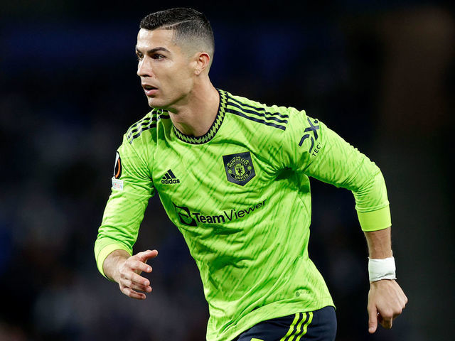 SAN SEBASTIAN, SPAIN - NOVEMBER 3: Cristiano Ronaldo of Manchester United during the UEFA Europa League match between Real Sociedad v Manchester United at the Estadio Reale Arena on November 3, 2022 in San Sebastian Spain