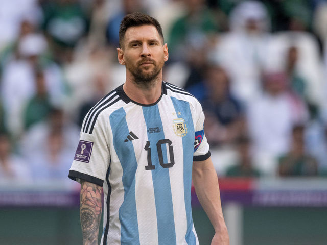LUSAIL CITY, QATAR - NOVEMBER 22: Lionel Messi of Argentina looks on during the FIFA World Cup Qatar 2022 Group C match between Argentina and Saudi Arabia at Lusail Stadium on November 22, 2022 in Lusail City, Qatar.