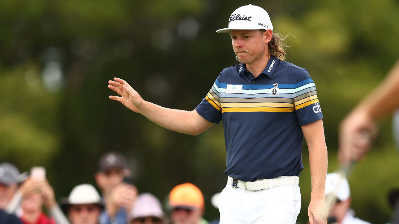 BRISBANE, AUSTRALIA - NOVEMBER 24: Cameron Smith waves to the crowd during Day 1 of the 2022 Australian PGA Championship at the Royal Queensland Golf Club on November 24, 2022 in Brisbane, Australia.