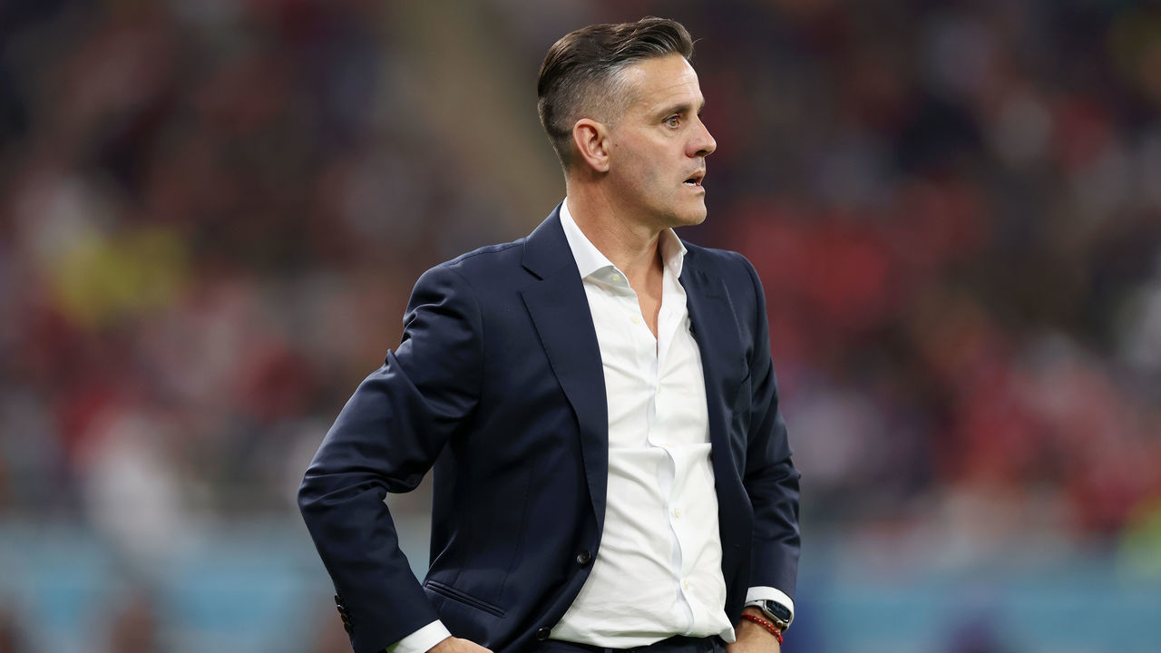 DOHA, QATAR - NOVEMBER 23: John Herdman, Head Coach of Canada, is seen during the FIFA World Cup Qatar 2022 Group F match between Belgium and Canada at Ahmad Bin Ali Stadium on November 23, 2022 in Doha, Qatar.