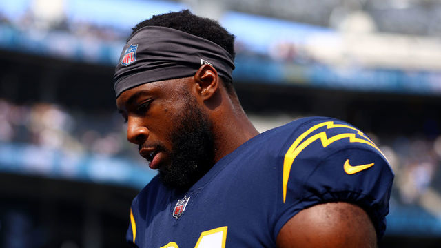 INGLEWOOD, CALIFORNIA - OCTOBER 23: Mike Williams #81 of the Los Angeles Chargers walks off the field prior to the game against the Seattle Seahawks at SoFi Stadium on October 23, 2022 in Inglewood, California. The Los Angeles Chargers lost 23-37.