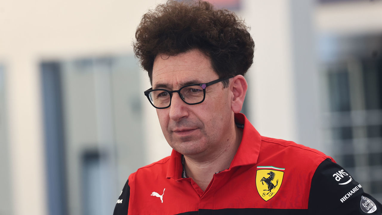 Mattia Binotto during the interview before the qualifying ahead of the Formula 1 Abu Dhabi Grand Prix at Yas Marina Circuit in Abu Dhabi, United Arab Emirates on November 19, 2022.