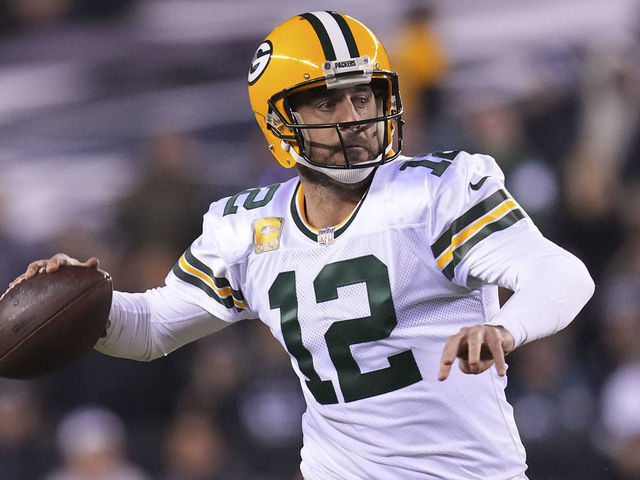 PHILADELPHIA, PA - NOVEMBER 27: Aaron Rodgers #12 of the Green Bay Packers passes the ball against the Philadelphia Eagles at Lincoln Financial Field on November 27, 2022 in Philadelphia, Pennsylvania.