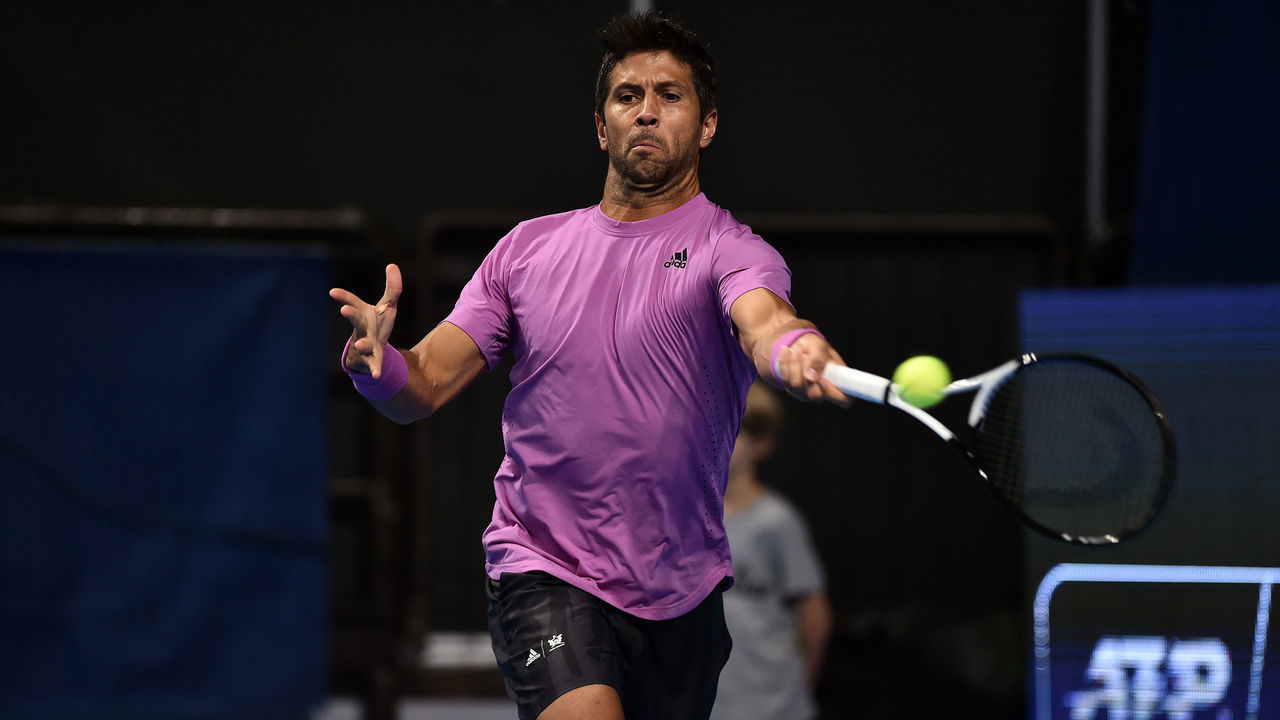 Fernando Verdasco of Spain during the round of 32 at ATP Challenger Trofeo Perrel-Faip 2022 at Pala Intred on November 1, 2022 in Bergamo, Italy