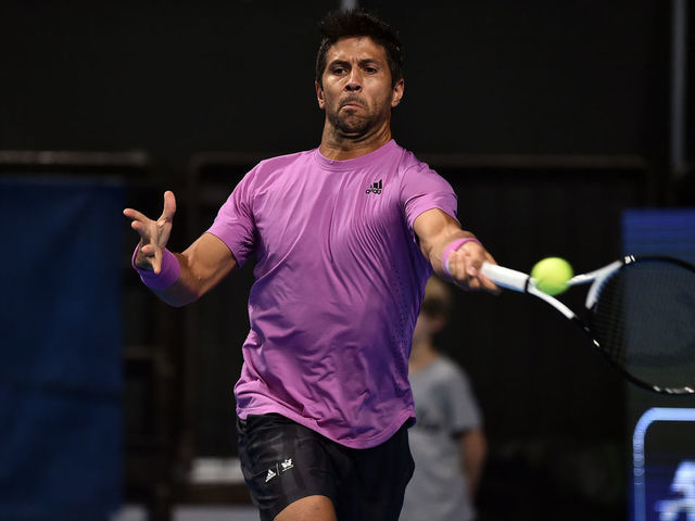 Fernando Verdasco of Spain during the round of 32 at ATP Challenger Trofeo Perrel-Faip 2022 at Pala Intred on November 1, 2022 in Bergamo, Italy