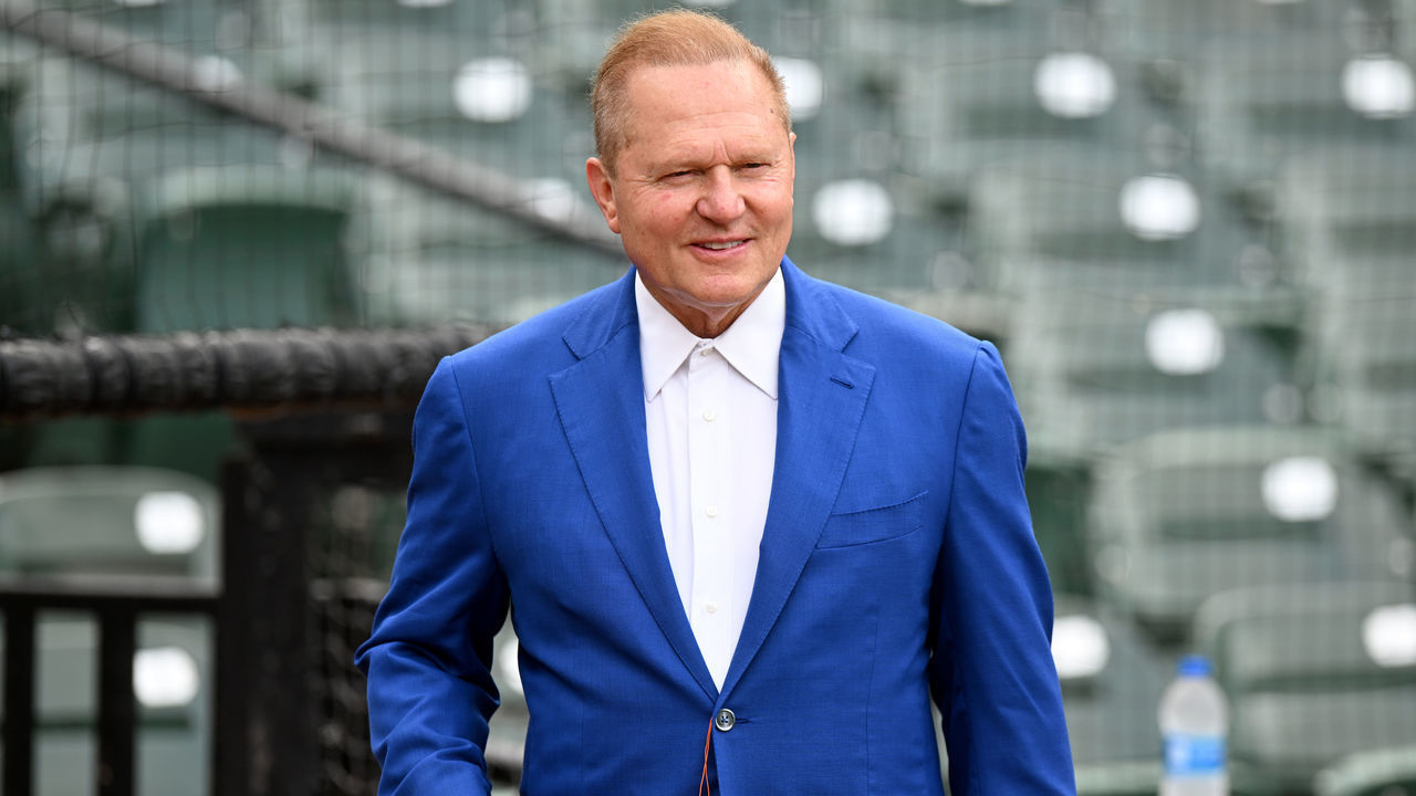 BALTIMORE, MARYLAND - JULY 27: Scott Boras watches batting practice before the game between the Baltimore Orioles and the Tampa Bay Rays at Oriole Park at Camden Yards on July 27, 2022 in Baltimore, Maryland.