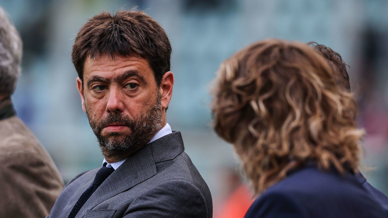TURIN, ITALY - 2022/10/15: Andrea Agnelli President of Juventus FC looks on during the Serie A 2022/23 football match between Torino FC and Juventus FC at Olimpico Grande Torino Stadium, Turin. Final score | Torino 0 - 1 Juventus.