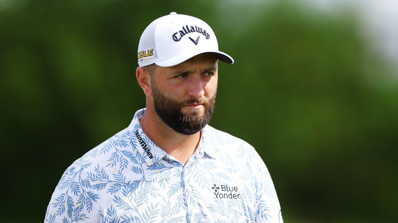 NASSAU, BAHAMAS - DECEMBER 01: Jon Rahm of Spain looks on during the first round of the Hero World Challenge at Albany Golf Course on December 01, 2022 in Nassau, Bahamas.