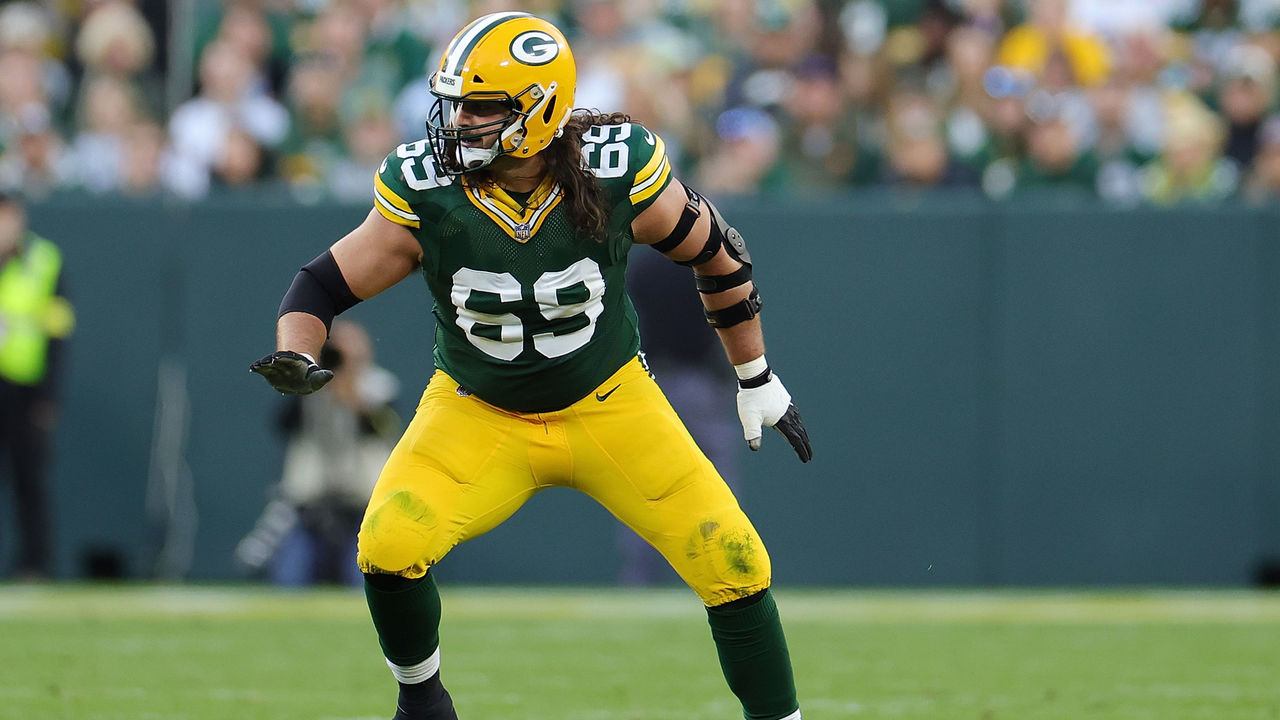 FILE - Green Bay Packers offensive tackle David Bakhtiari (69