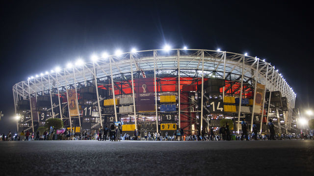 30 November 2022, Qatar, Doha: Soccer: World Cup, Poland - Argentina, preliminary round, group C, match day 3, stadium 974, view of 974 stadium. Photo: Tom Weller/dpa