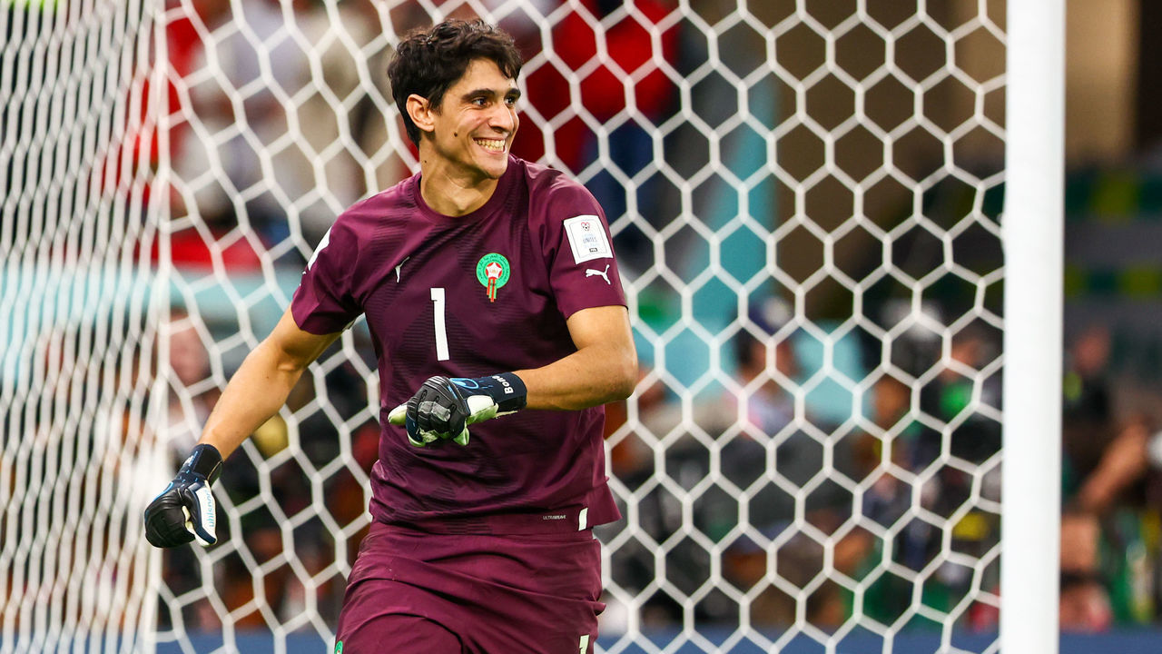Yassine Bounou (MAR) during the World Cup match between Morocco v Spain , in Doha, Qatar, on December 6, 2022. NO USE POLAND