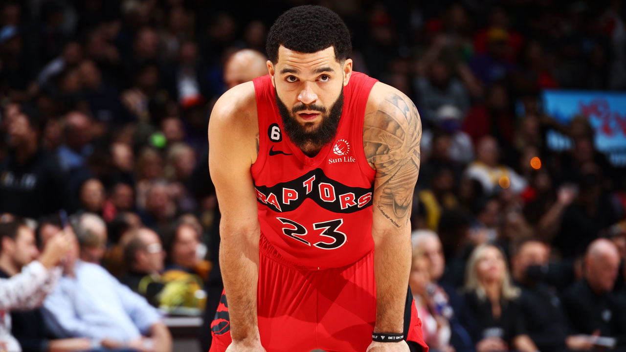 TORONTO, CANADA - DECEMBER 7: Fred VanVleet #23 of the Toronto Raptors looks on during the game against the Los Angeles Lakers on December 7, 2022 at the Scotiabank Arena in Toronto, Ontario, Canada. Mandatory Copyright Notice: Copyright 2022 NBAE