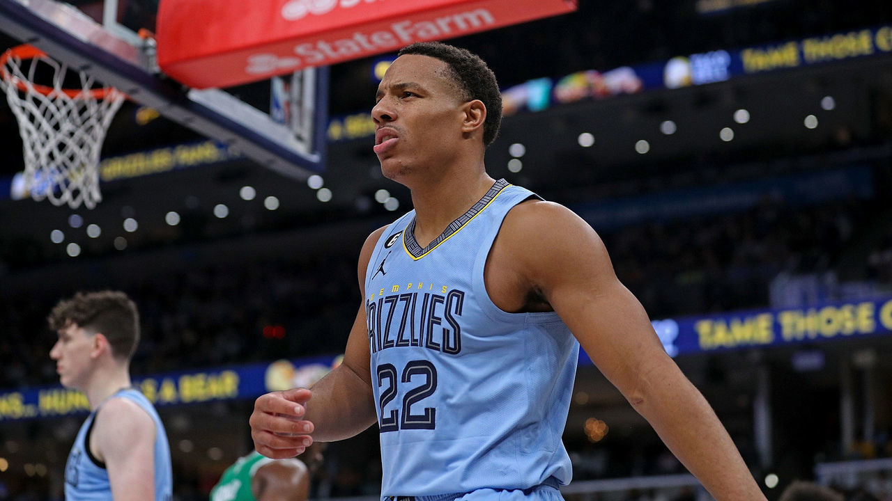 MEMPHIS, TENNESSEE - NOVEMBER 07: Desmond Bane #22 of the Memphis Grizzlies during the game against the Boston Celtics at FedExForum on November 07, 2022 in Memphis, Tennessee.