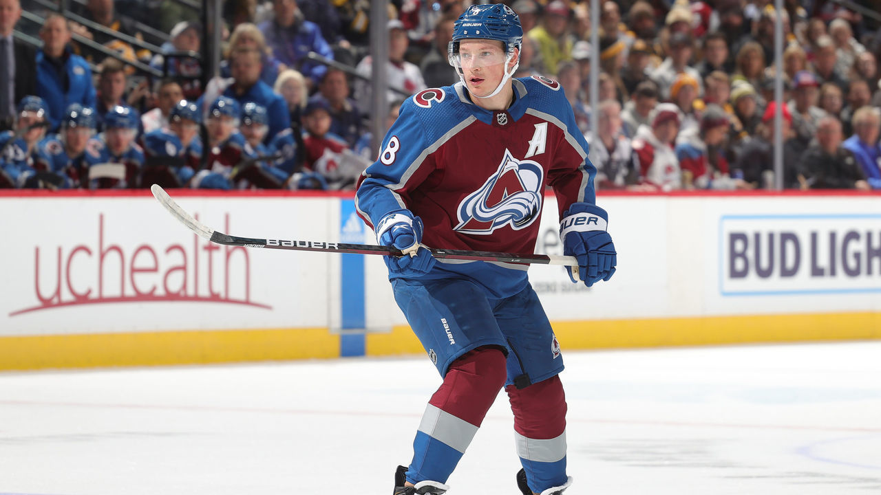 DENVER, COLORADO - DECEMBER 07: Cale Makar #8 of the Colorado Avalanche skates against the Boston Bruins at Ball Arena on December 7, 2022 in Denver, Colorado.