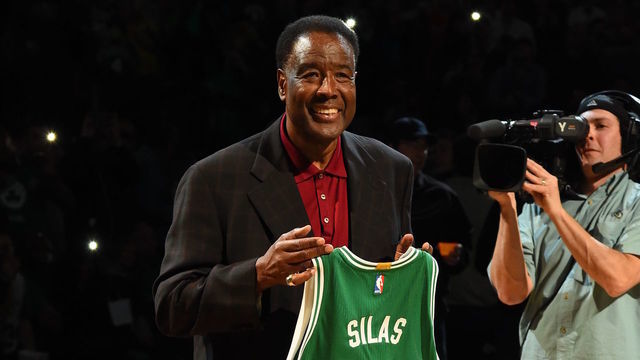BOSTON, MA - APRIL 13: Boston Celtic legend Paul Silas is introduced during the game between the Miami Heat and Boston Celtics on April 13, 2016 at the TD Garden in Boston, Massachusetts. Mandatory Copyright Notice: Copyright 2016 NBAE