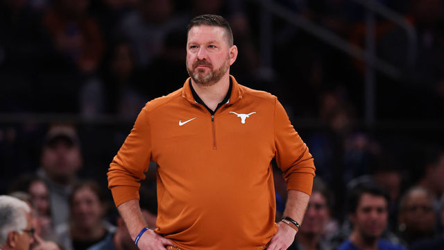 NEW YORK, NEW YORK - DECEMBER 06: Texas Longhorns head coach Chris Beard looks on during the second half of the game against the Illinois Fighting Illini at Madison Square Garden on December 06, 2022 in New York City.