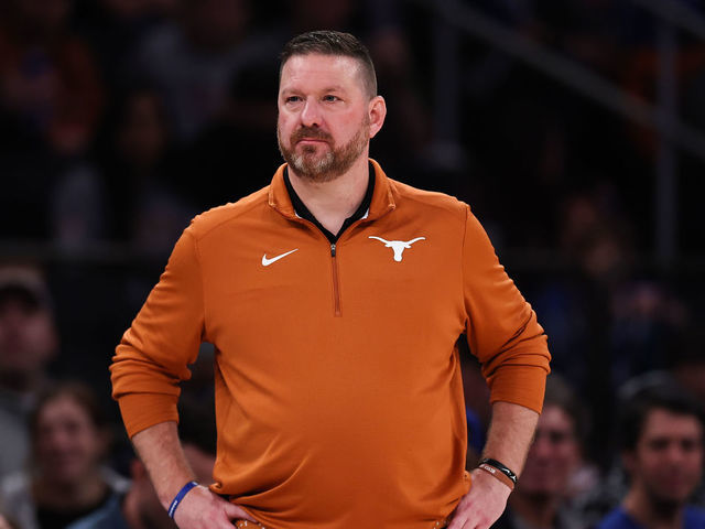 NEW YORK, NEW YORK - DECEMBER 06: Texas Longhorns head coach Chris Beard looks on during the second half of the game against the Illinois Fighting Illini at Madison Square Garden on December 06, 2022 in New York City.