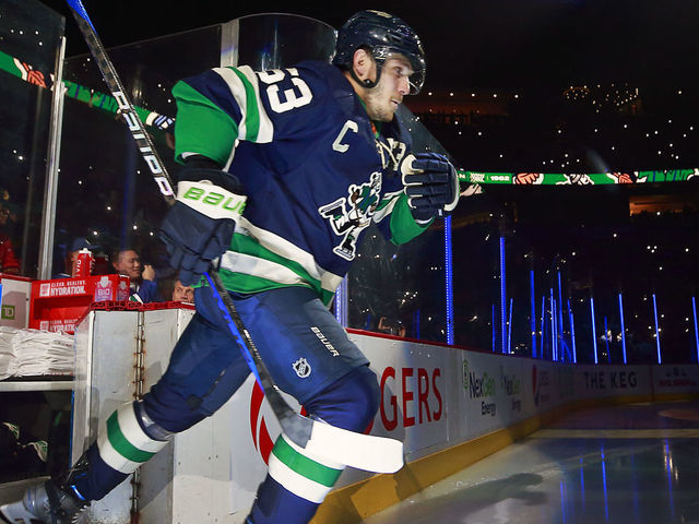 VANCOUVER, CANADA - DECEMBER 10: Bo Horvat #53 of the Vancouver Canucks steps onto the ice during their NHL game against the Minnesota Wild at Rogers Arena December 10, 2022 in Vancouver, British Columbia, Canada.