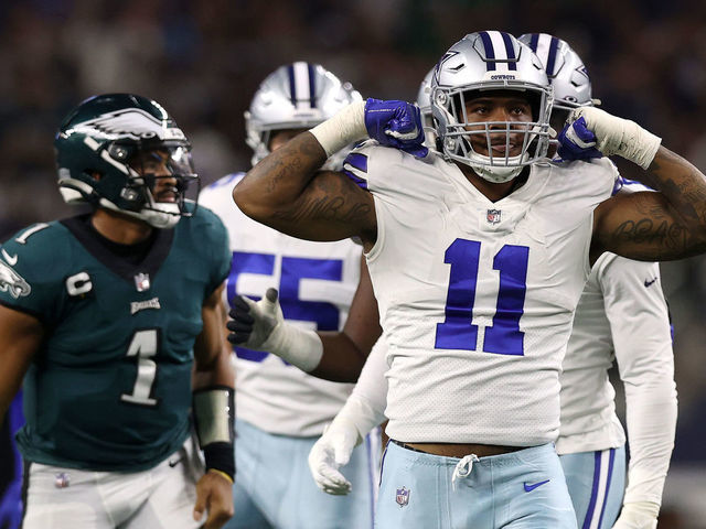 Micah Parsons of the Dallas Cowboys celebrates after a sack during News  Photo - Getty Images