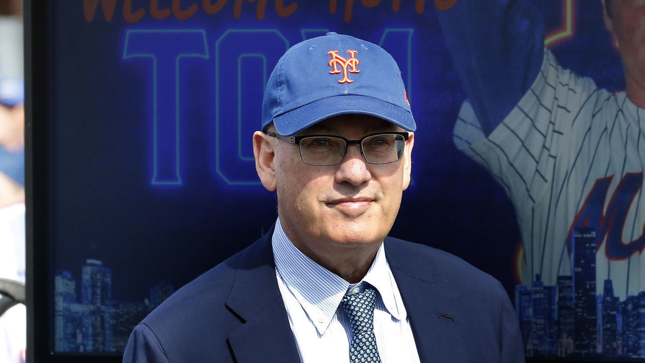 NEW YORK, NEW YORK - APRIL 15: (NEW YORK DAILIES OUT) New York Mets owner Steven A. Cohen attends the Tom Seaver statue unveiling ceremony before a game against the Arizona Diamondbacks at Citi Field on April 15, 2022 in New York City. All players are wearing #42 in honor of Jackie Robinson Day. The Mets defeated the Diamondbacks 10-3.