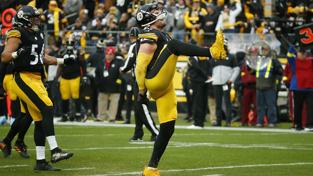 PITTSBURGH, PENNSYLVANIA - DECEMBER 11: T.J. Watt #90 of the Pittsburgh Steelers reacts after a play during the second half of the game against the Baltimore Ravens at Acrisure Stadium on December 11, 2022 in Pittsburgh, Pennsylvania.